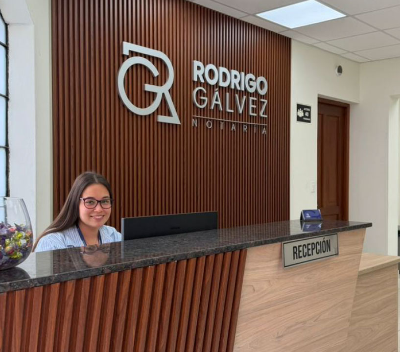 Recepción Notaría Rodrigo Gálvez